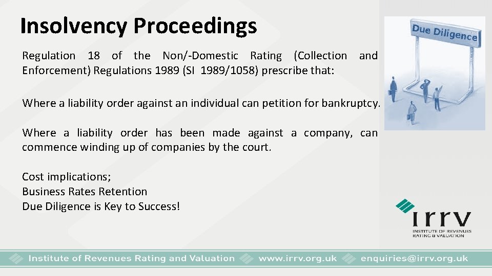Insolvency Proceedings Regulation 18 of the Non/-Domestic Rating (Collection and Enforcement) Regulations 1989 (SI