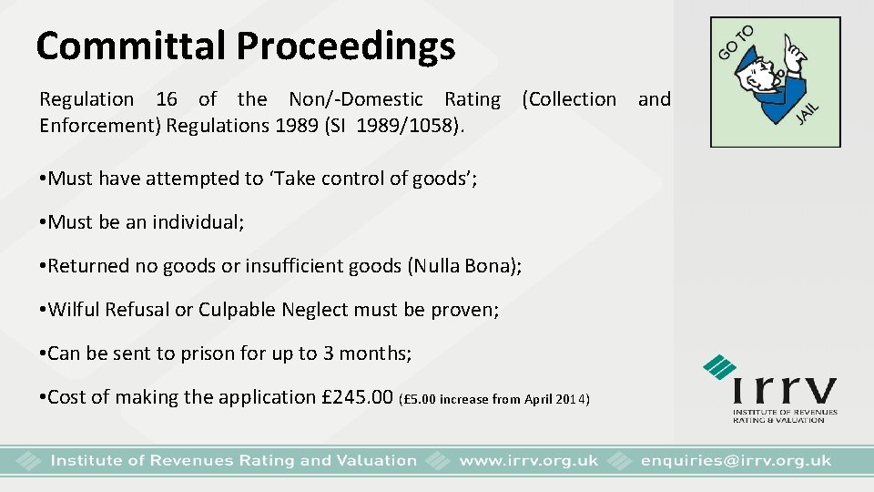 Committal Proceedings Regulation 16 of the Non/-Domestic Rating (Collection and Enforcement) Regulations 1989 (SI