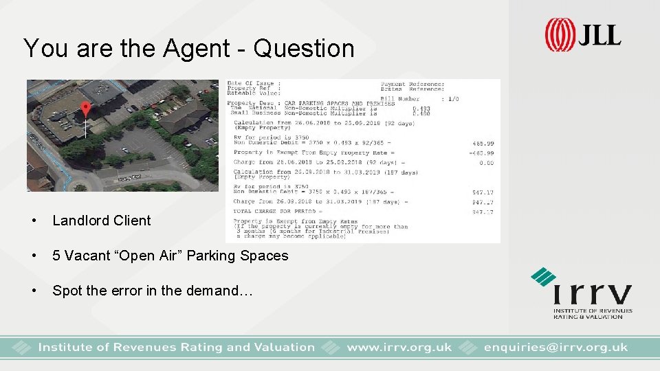 You are the Agent - Question • Landlord Client • 5 Vacant “Open Air”