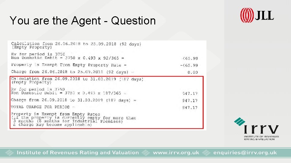 You are the Agent - Question 