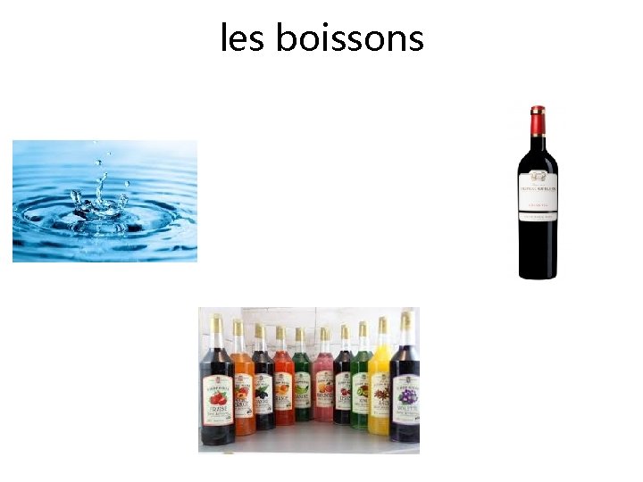 les boissons 