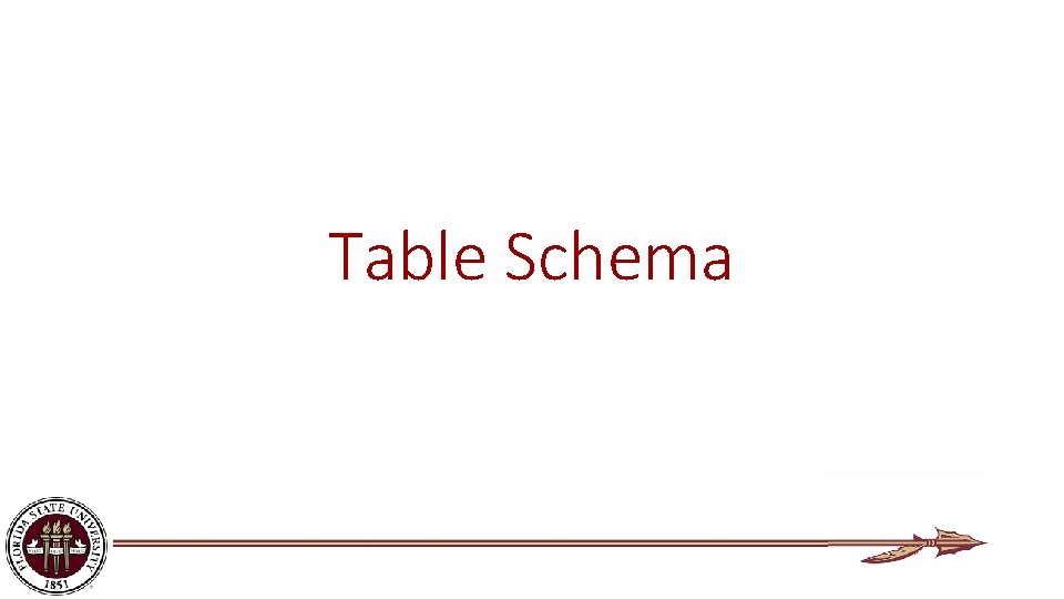 Table Schema 