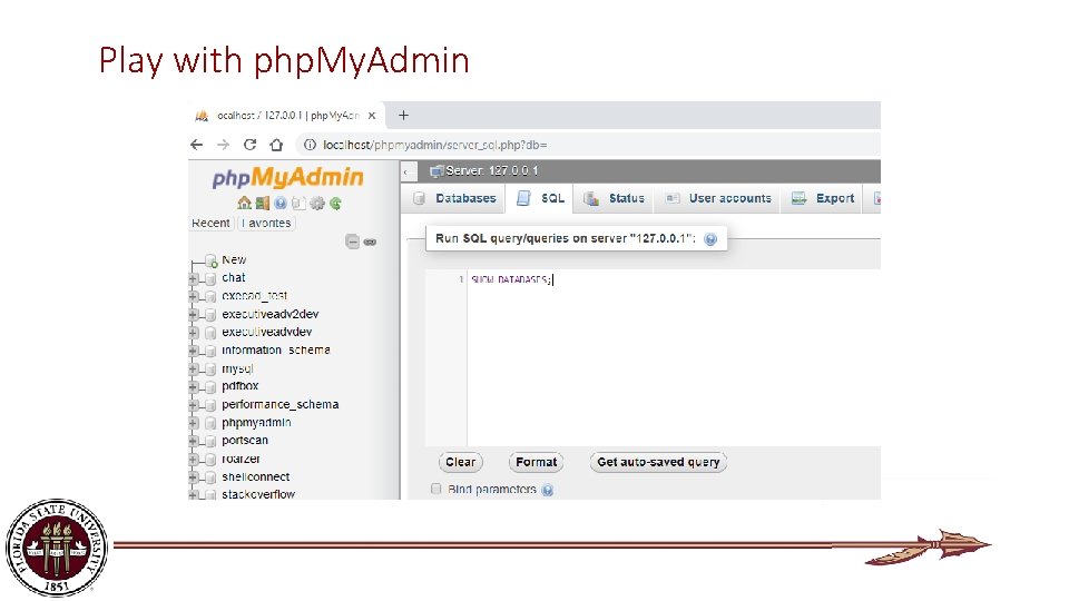 Play with php. My. Admin 