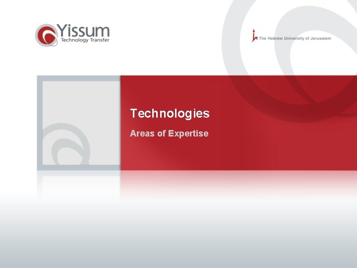 Technologies Areas of Expertise 