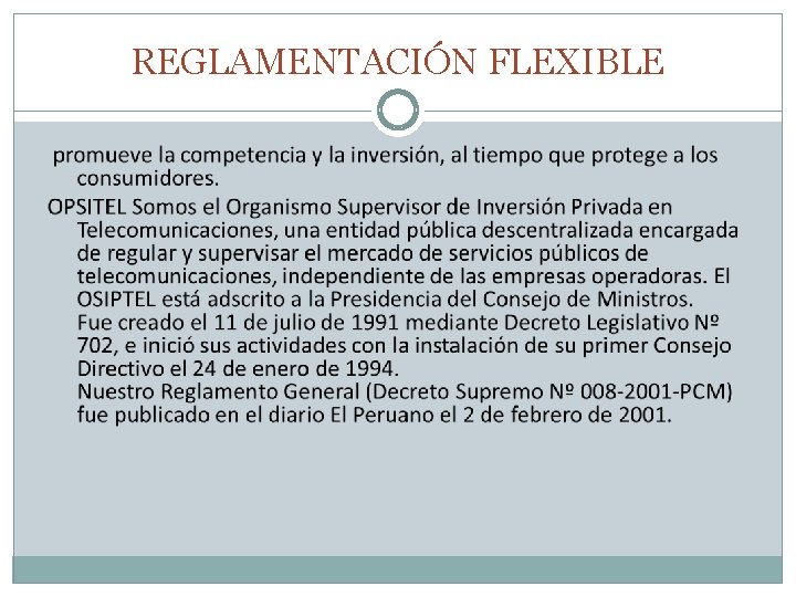 REGLAMENTACIÓN FLEXIBLE 