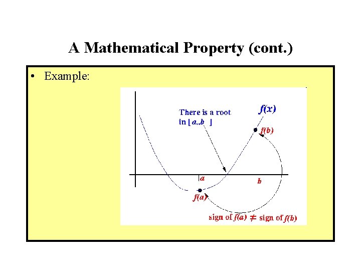 A Mathematical Property (cont. ) • Example: 