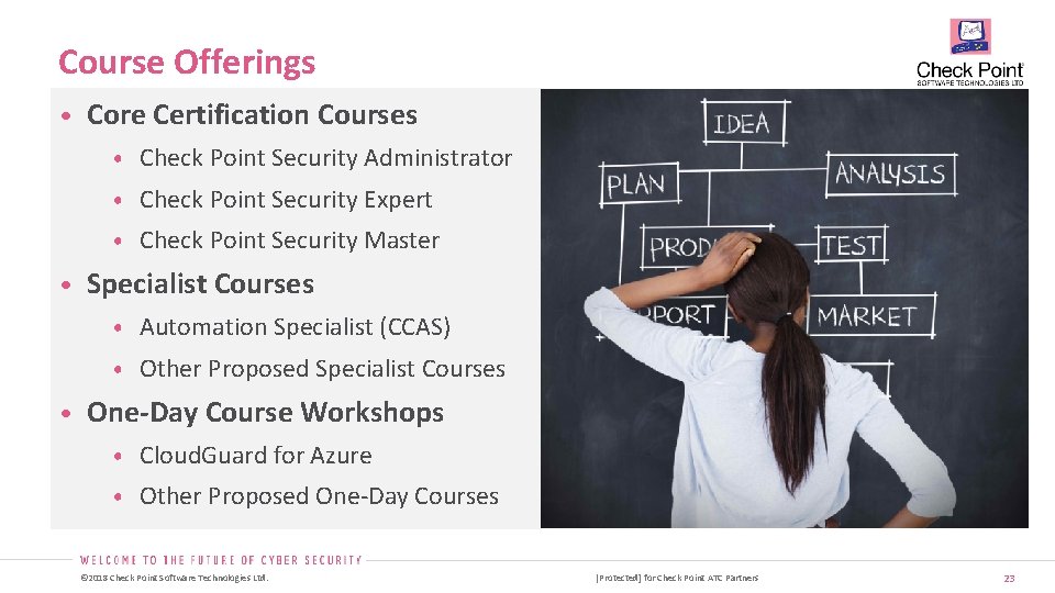 Course Offerings • Core Certification Courses • Check Point Security Administrator • Check Point