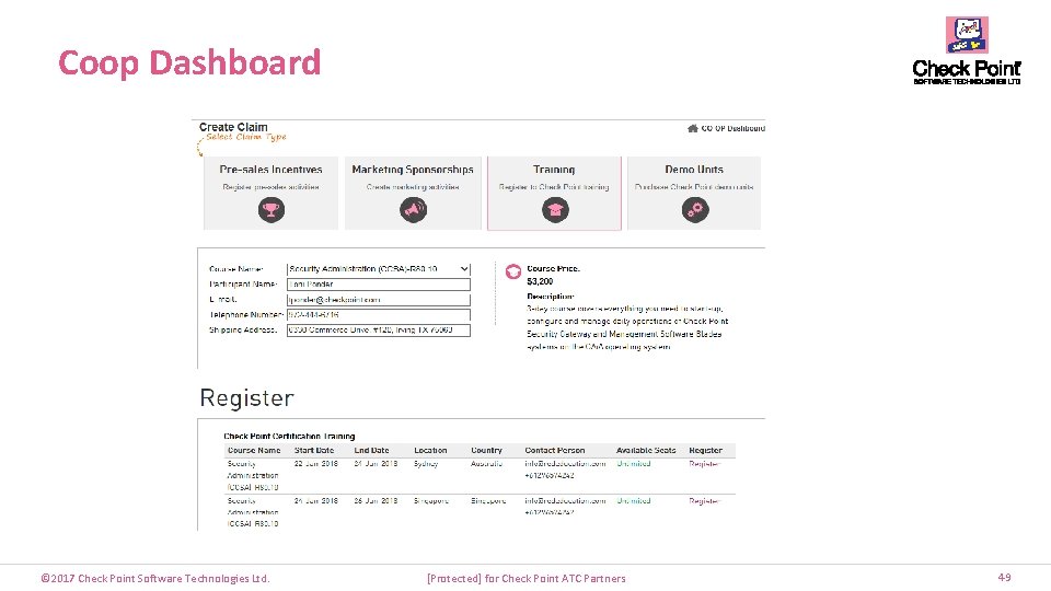 Coop Dashboard © 2017 Check Point Software Technologies Ltd. [Protected] for Check Point ATC