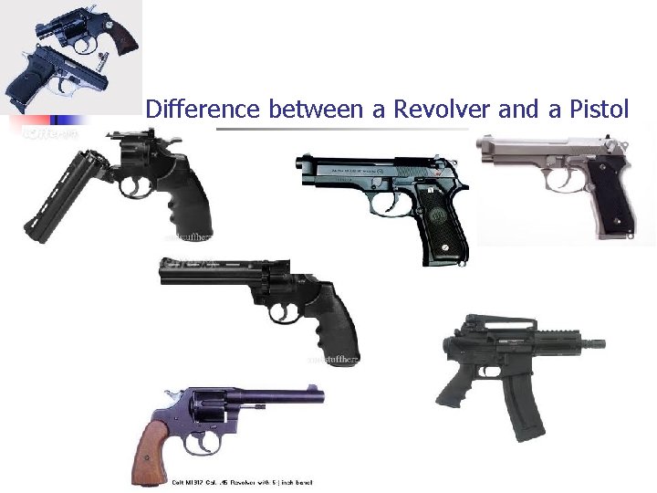  Difference between a Revolver and a Pistol n . 