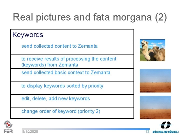 Real pictures and fata morgana (2) Keywords send collected content to Zemanta to receive