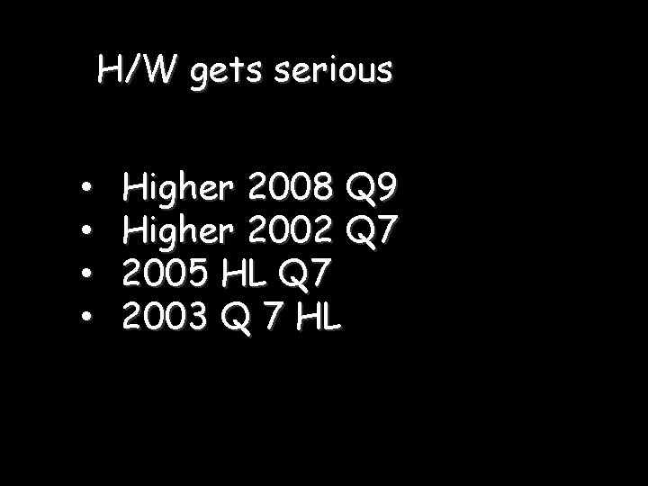 H/W gets serious • • Higher 2008 Q 9 Higher 2002 Q 7 2005