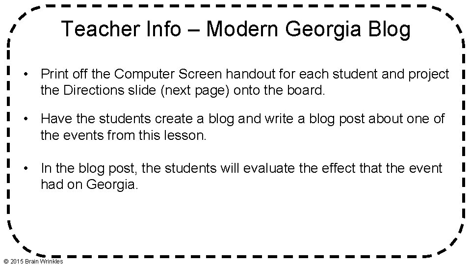 Teacher Info – Modern Georgia Blog • Print off the Computer Screen handout for