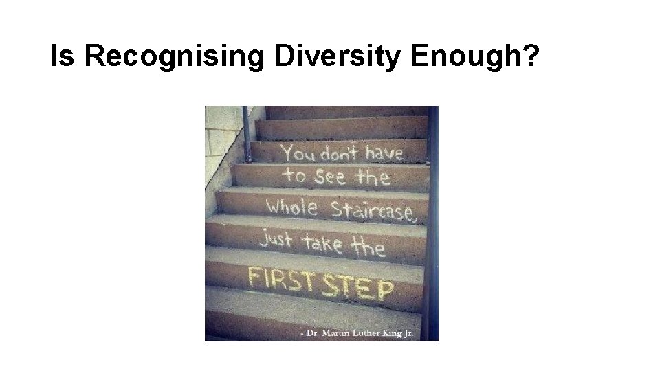 Is Recognising Diversity Enough? 