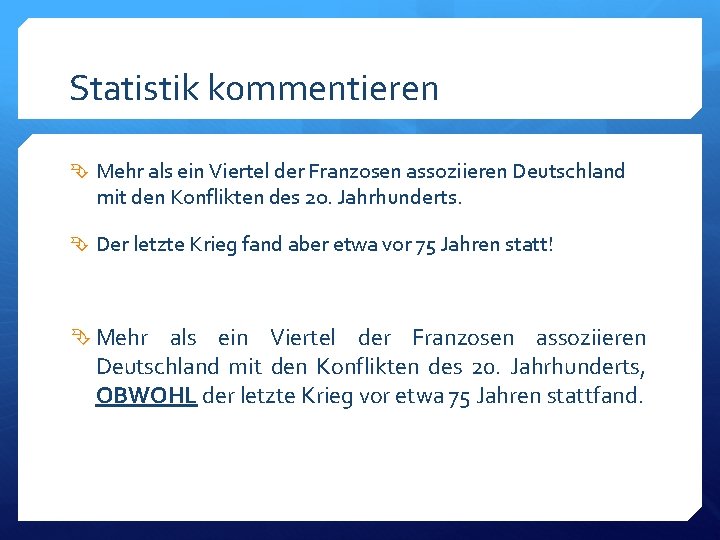 Statistik kommentieren Mehr als ein Viertel der Franzosen assoziieren Deutschland mit den Konflikten des Statistik kommentieren Mehr als ein Viertel der Franzosen assoziieren Deutschland mit den Konflikten des