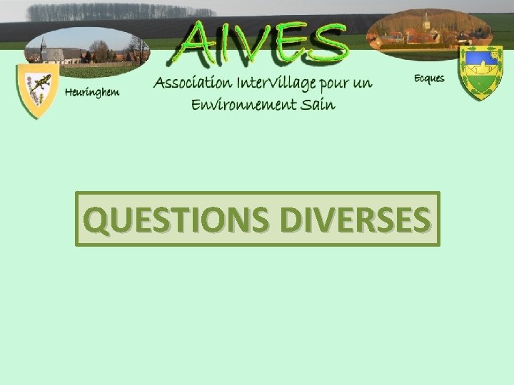 QUESTIONS DIVERSES 