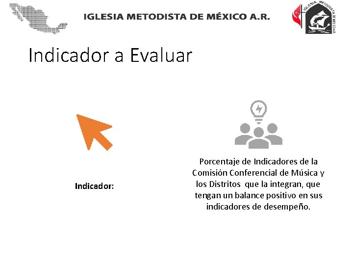 Indicador a Evaluar Indicador: Porcentaje de Indicadores de la Comisión Conferencial de Música y