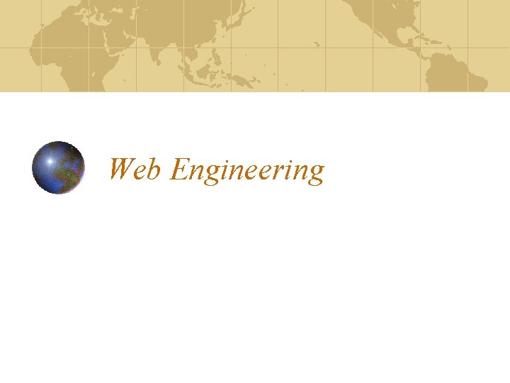 Web Engineering Web Engineering