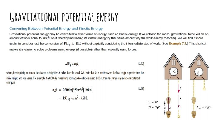 Gravitational potential energy 