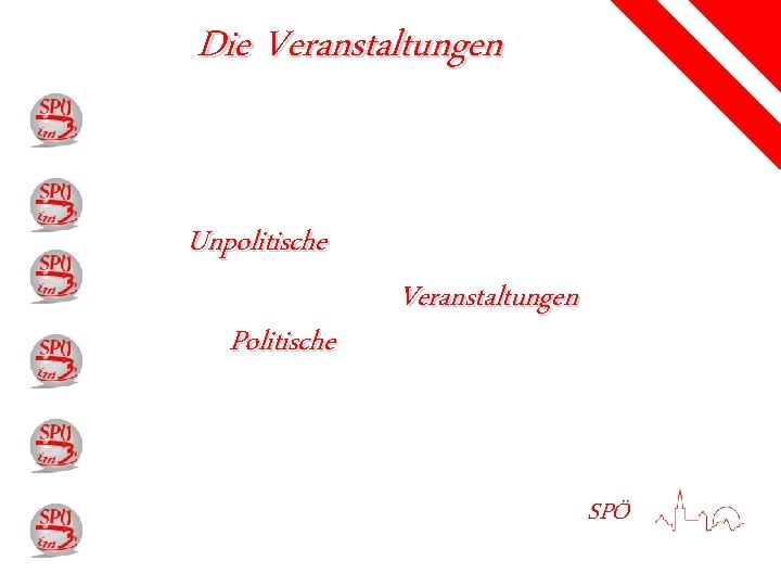 Die Veranstaltungen Unpolitische Politische Veranstaltungen SPÖ 