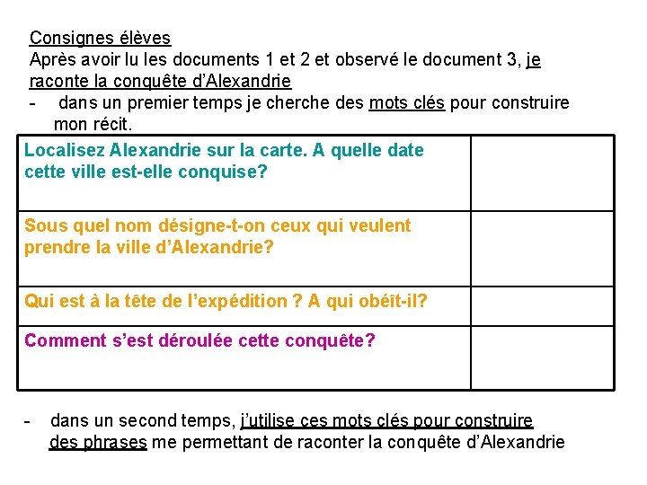 Consignes élèves Après avoir lu les documents 1 et 2 et observé le document