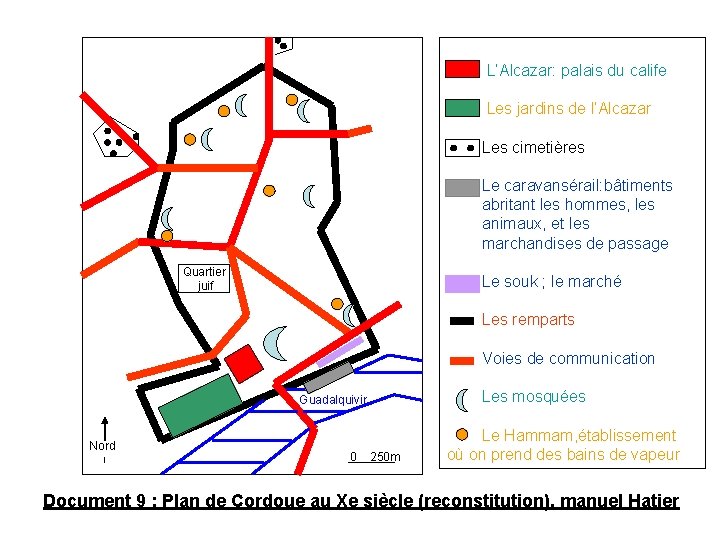 L’Alcazar: palais du calife Les jardins de l’Alcazar Les cimetières Le caravansérail: bâtiments abritant