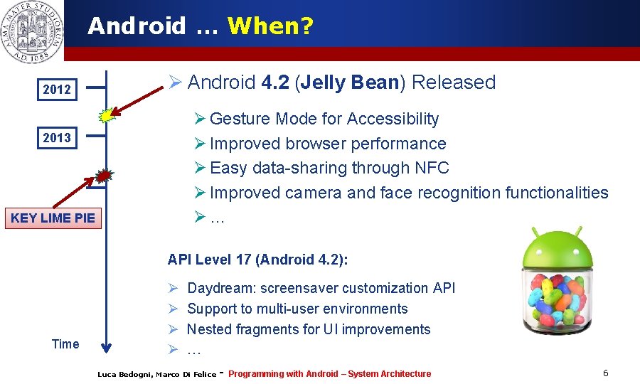 Android … When? 2012 Ø Android 4. 2 (Jelly Bean) Released Ø Gesture Mode Android … When? 2012 Ø Android 4. 2 (Jelly Bean) Released Ø Gesture Mode