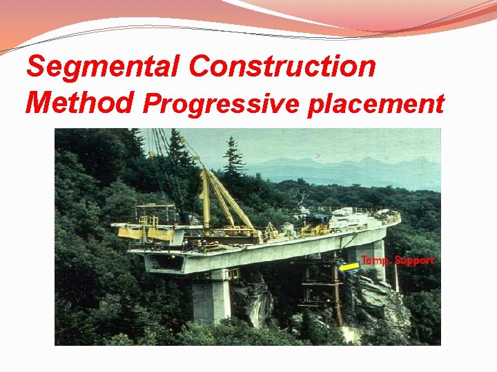 Segmental Construction Method Progressive placement 