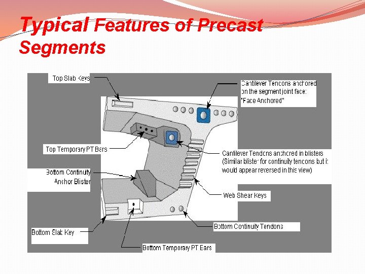 Typical Features of Precast Segments 