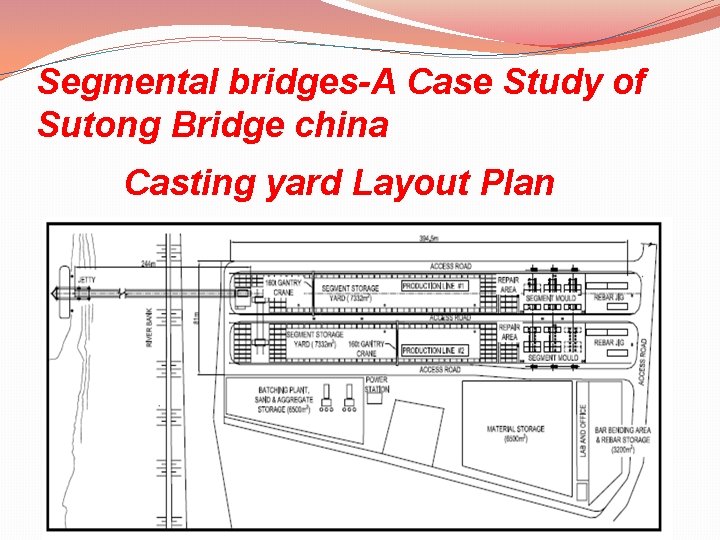 Segmental bridges-A Case Study of Sutong Bridge china Casting yard Layout Plan 
