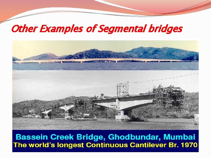 Other Examples of Segmental bridges 