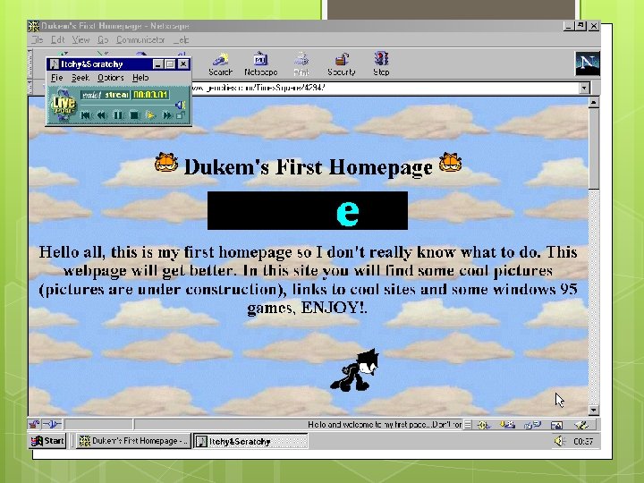 Tampilan geocities 