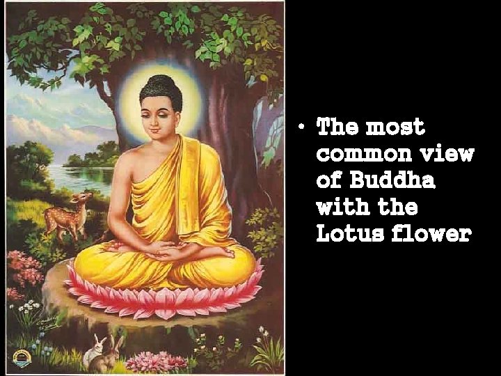  • The most common view of Buddha with the Lotus flower 