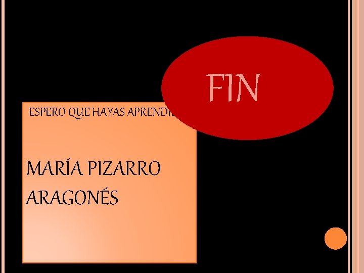 ESPERO QUE HAYAS APRENDIDO MARÍA PIZARRO ARAGONÉS FIN 