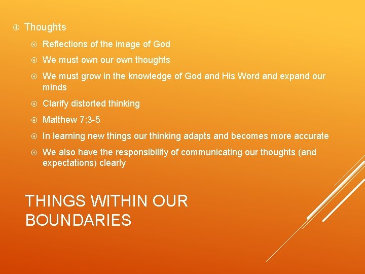  Thoughts Reflections of the image of God We must own our own thoughts