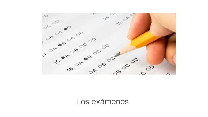 Los exámenes 