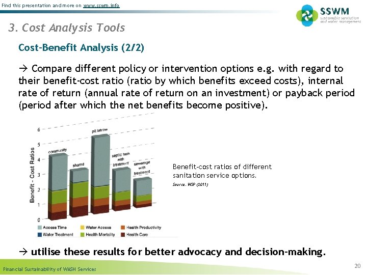 Find this presentation and more on www. sswm. info 3. Cost Analysis Tools Cost-Benefit