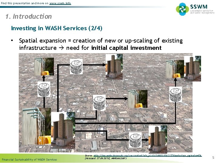 Find this presentation and more on www. sswm. info 1. Introduction Investing in WASH