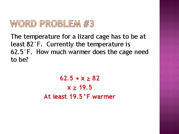 The temperature for a lizard cage has to be at least 82°F. Currently the