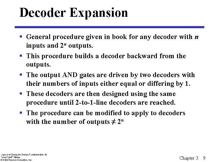 Decoder Expansion § General procedure given in book for any decoder with n inputs