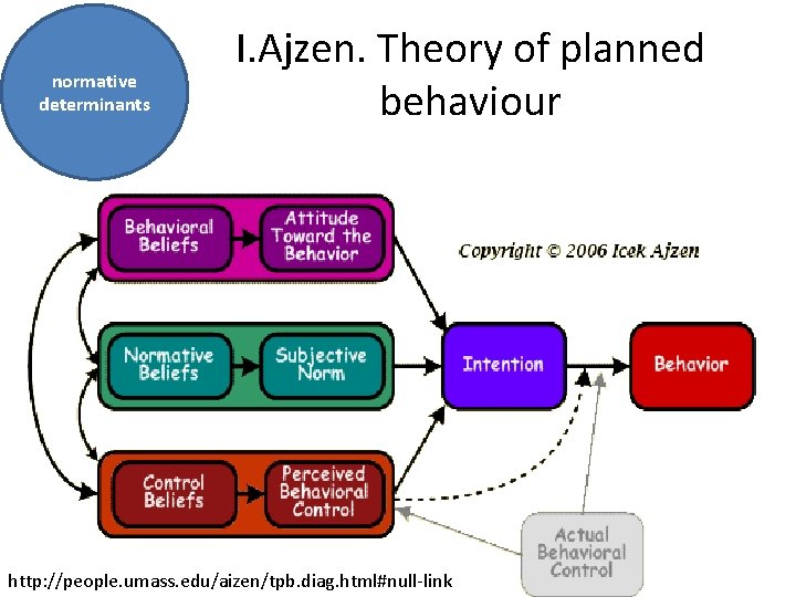 normative determinants I. Ajzen. Theory of planned behaviour http: //people. umass. edu/aizen/tpb. diag. html#null-link