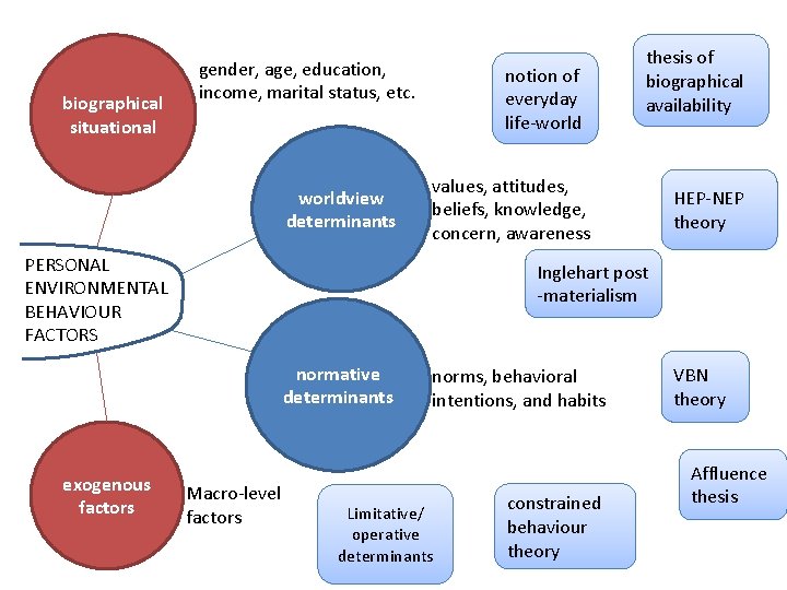 biographical situational gender, age, education, income, marital status, etc. worldview determinants notion of everyday