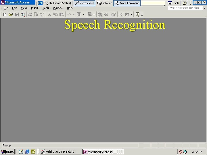 Speech Recognition Speech Recognition