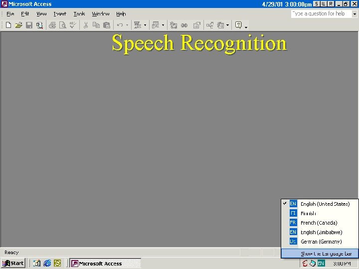Speech Recognition Speech Recognition