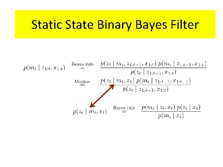 Static State Binary Bayes Filter Static State Binary Bayes Filter