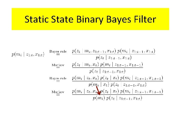 Static State Binary Bayes Filter Static State Binary Bayes Filter