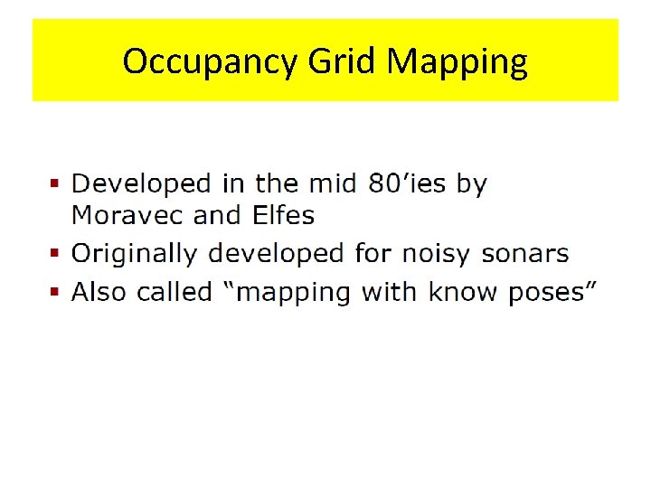 Occupancy Grid Mapping 