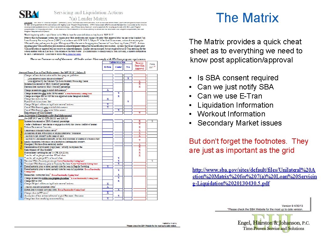 The Matrix provides a quick cheat sheet as to everything we need to know