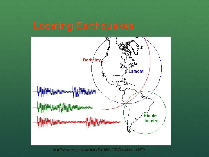 Locating Earthquakes http: //www. uwgb. edu/dutchs/Earth. SC-102 Visuals. Index. HTM 