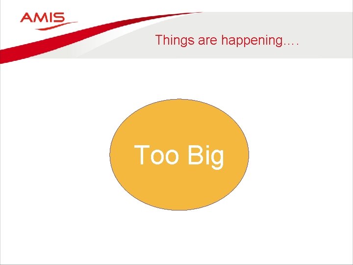 Things are happening…. Too Big 