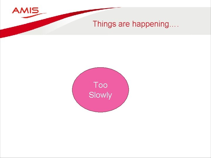 Things are happening…. Too Slowly 